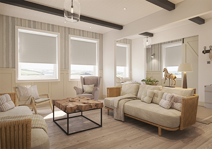 Leaf Tile, Soft Truffle - Twist&Fit Roller Blind - Image 7
